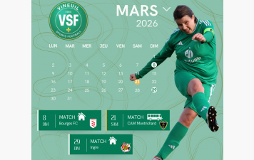 Calendrier Mars R1 féminine