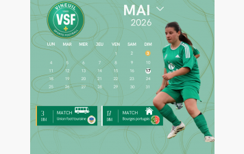 Calendrier Mai R1 féminine