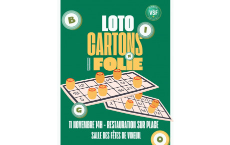 Loto du VSF : 11 Novembre dès 14h00