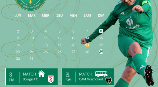 Calendrier Mars R1 féminine